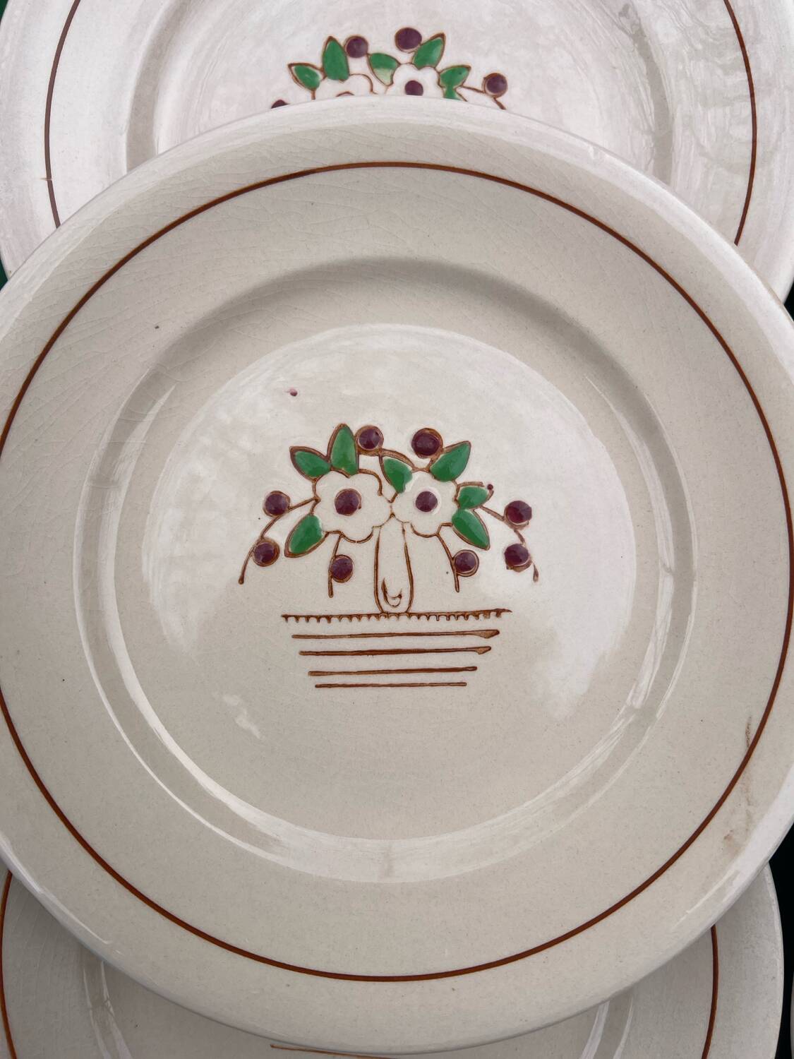 Longwy - 6 Colette model dessert plates