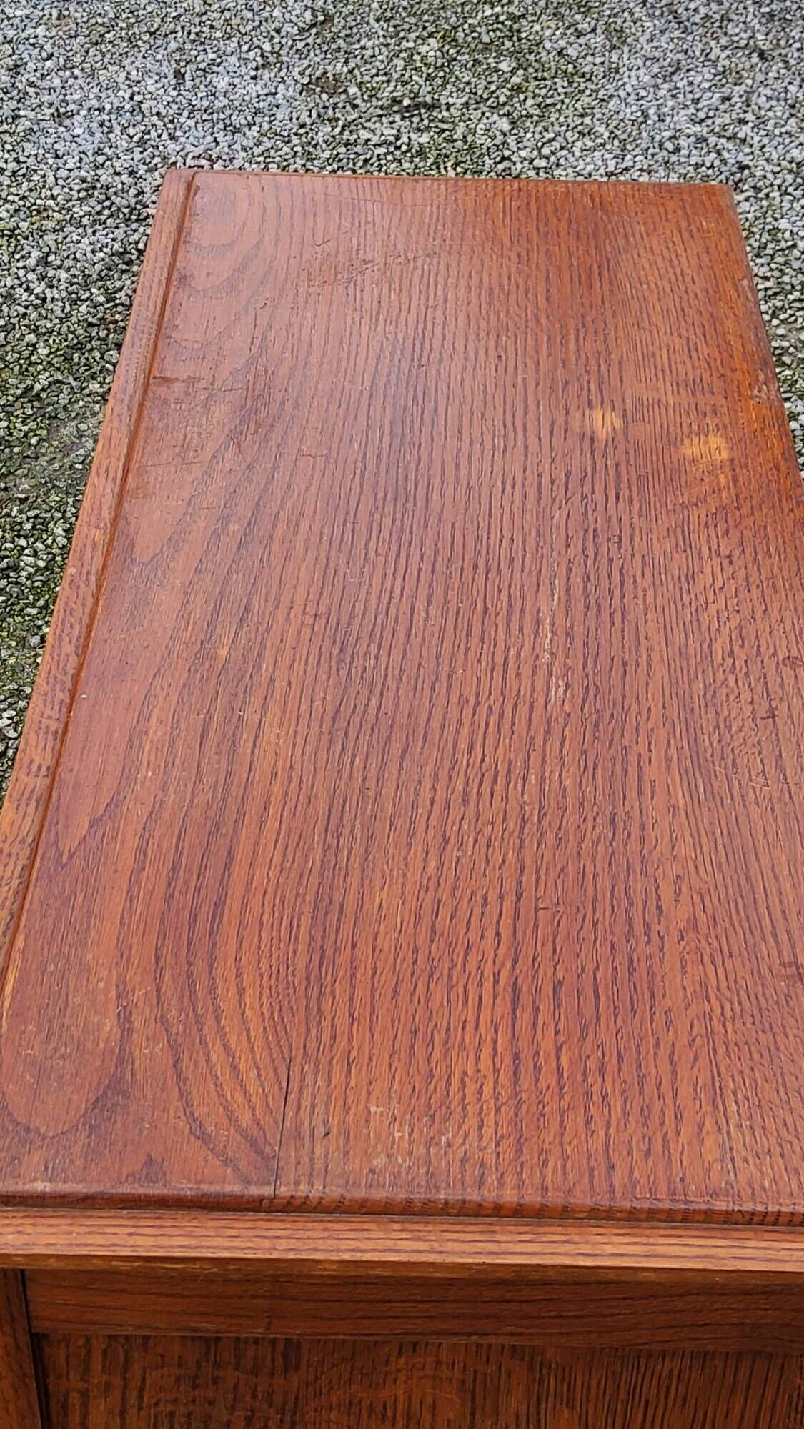 Vintage oak chest of drawers from the 50s compass feet 4 drawers