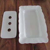 Pullivuyt white ceramic asparagus dish