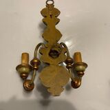Italian Wooden Sconces, 1970s, Set of 2