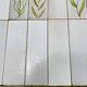 Square ceramic tile coffee table by Roger Capron, flowers, 1950s.