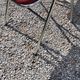 Set of 6 folding chairs from the 70s tweed and chrome metal