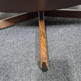 Danish Madsen & Schubell vintage swivel lounge armchair and ottoman