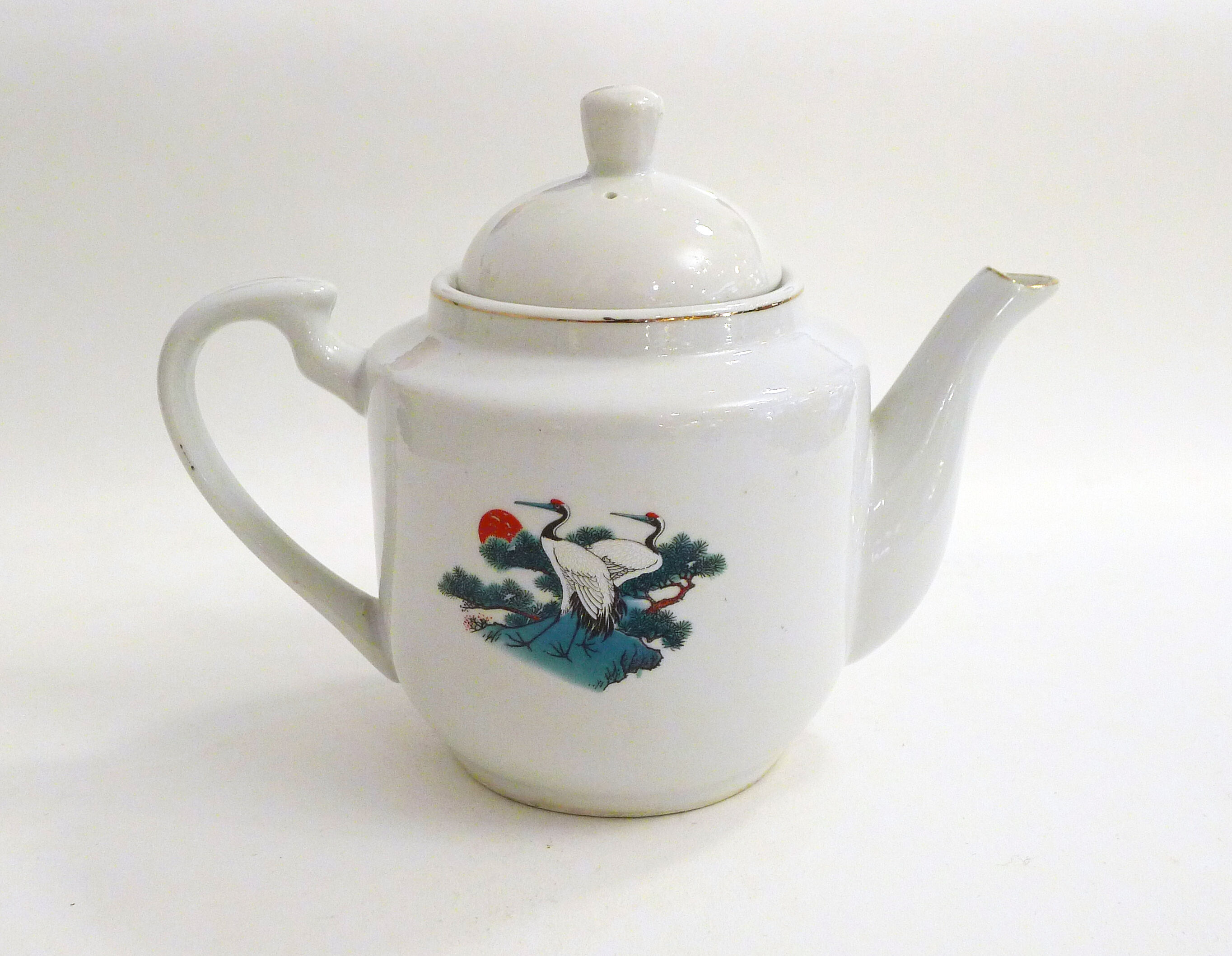 Japanese-style porcelain teapot