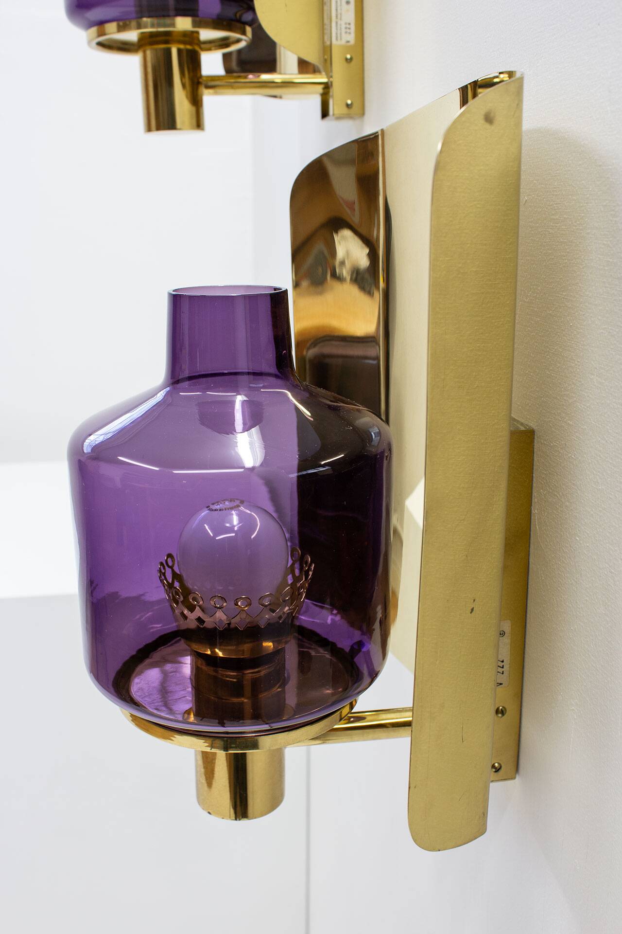 Pair of sconces wall lamp by Hans-Agne Jakobsson model V-222, Sweden