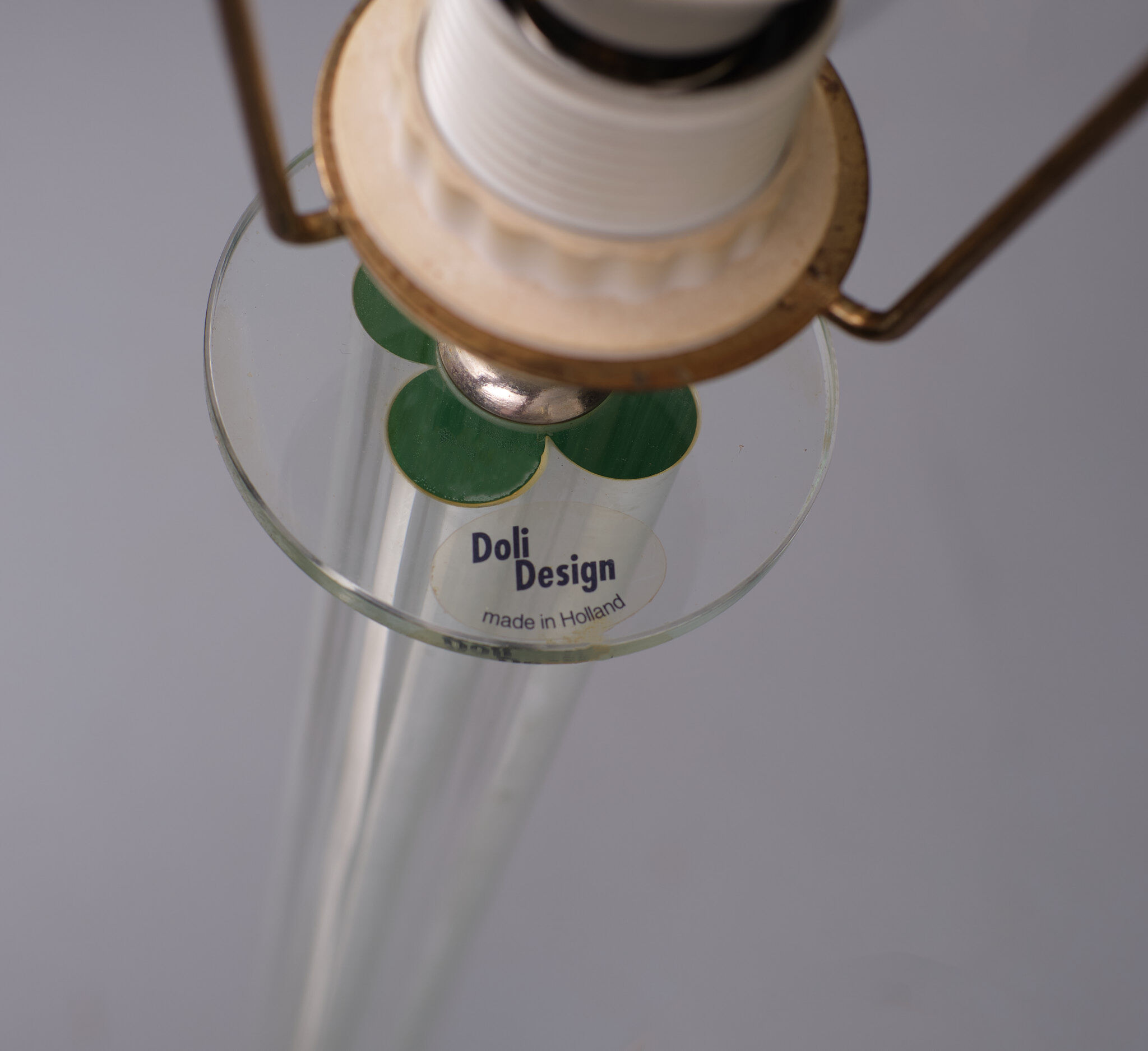 Glass floor lamp by Dori Design Holland 1980s