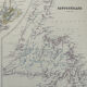 Antique Map of Canada (Eastern Sheet) circa 1869 Keith Johnston Royal Atlas Hand coloured map