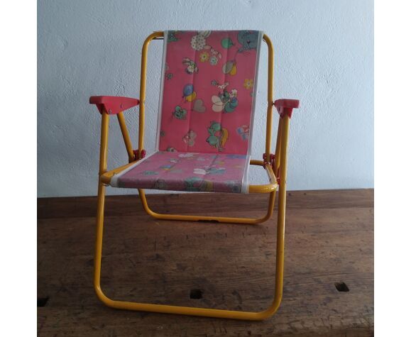 Foldable camping chair for vintage children