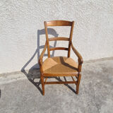 Paire de fauteuils Louis Philippe en châtaignier