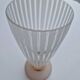 Vase verre dépoli vintage 1960 à liseré doré
