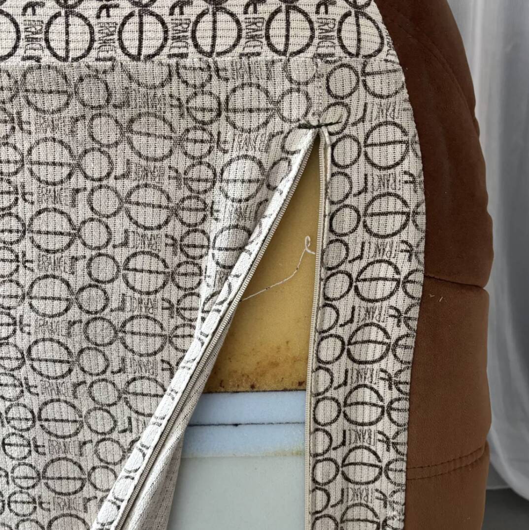 Brown Togo armchair by Michel Ducaroy