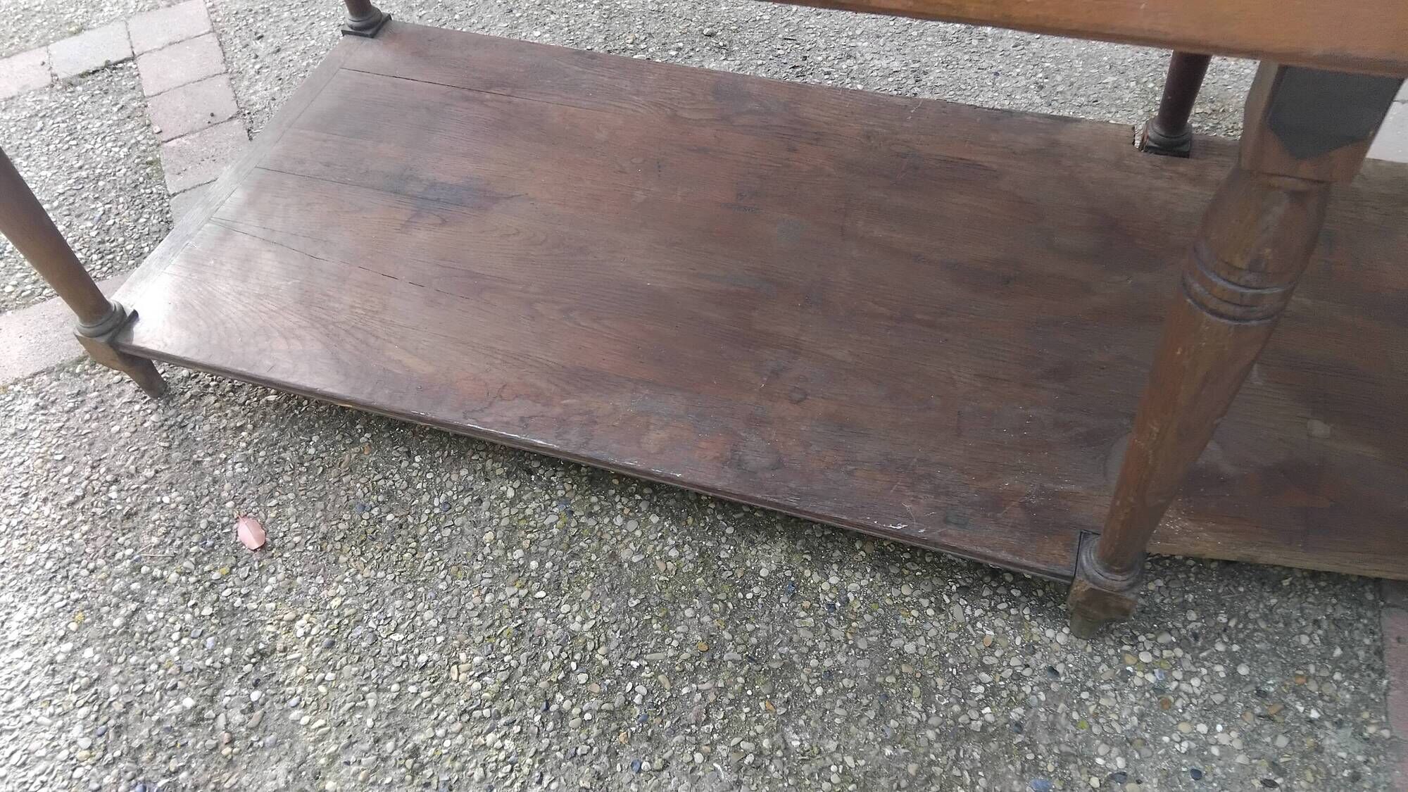 Grande table Drapier ancienne XIX eme meuble métier atelier tissu commerce