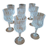 8 crystal stemmed glasses