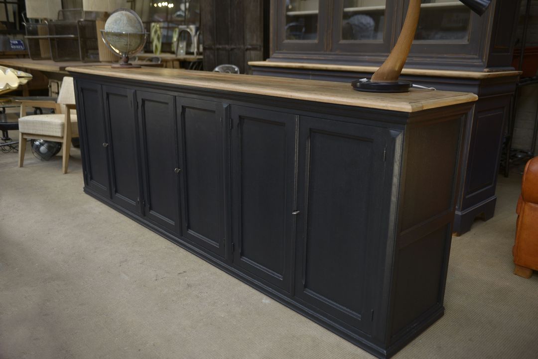 Enfilade à 6 portes 1920 patiné noir