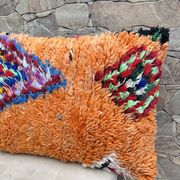 Vintage Berber Kilim cushion cover: Moroccan wool cushion.
