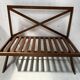 Solid oak terrace bench from the 70s
