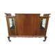 Rolling bar cabinet in walnut