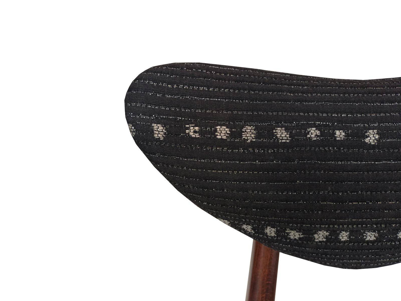 Chaise en tissu noir perennials dotty, europe, années 1960