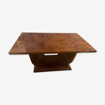 Art deco marquetry coffee table