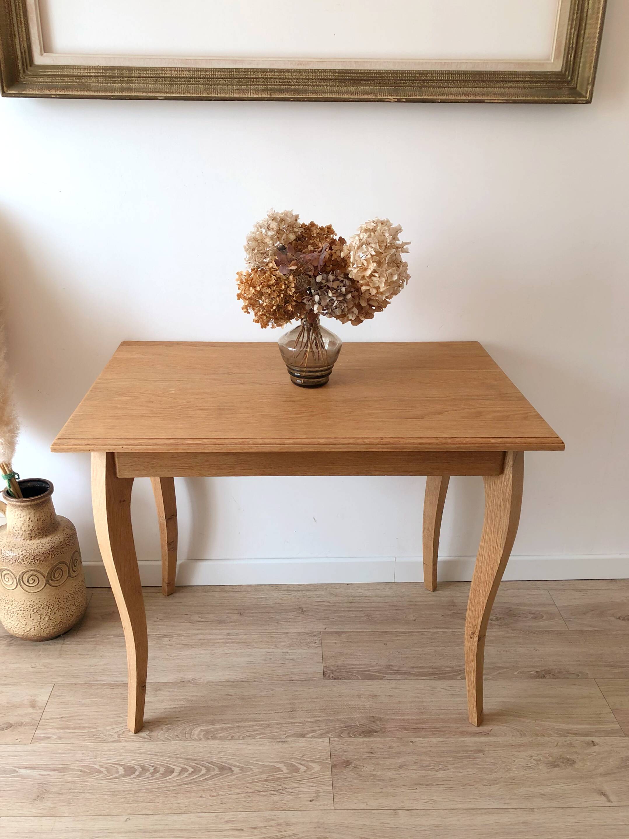 Vintage dining table / desk in solid oak