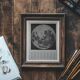 Lithographie originale sur la Lune