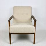 Vintage Beige Boucle Loop Armchair, 1970s