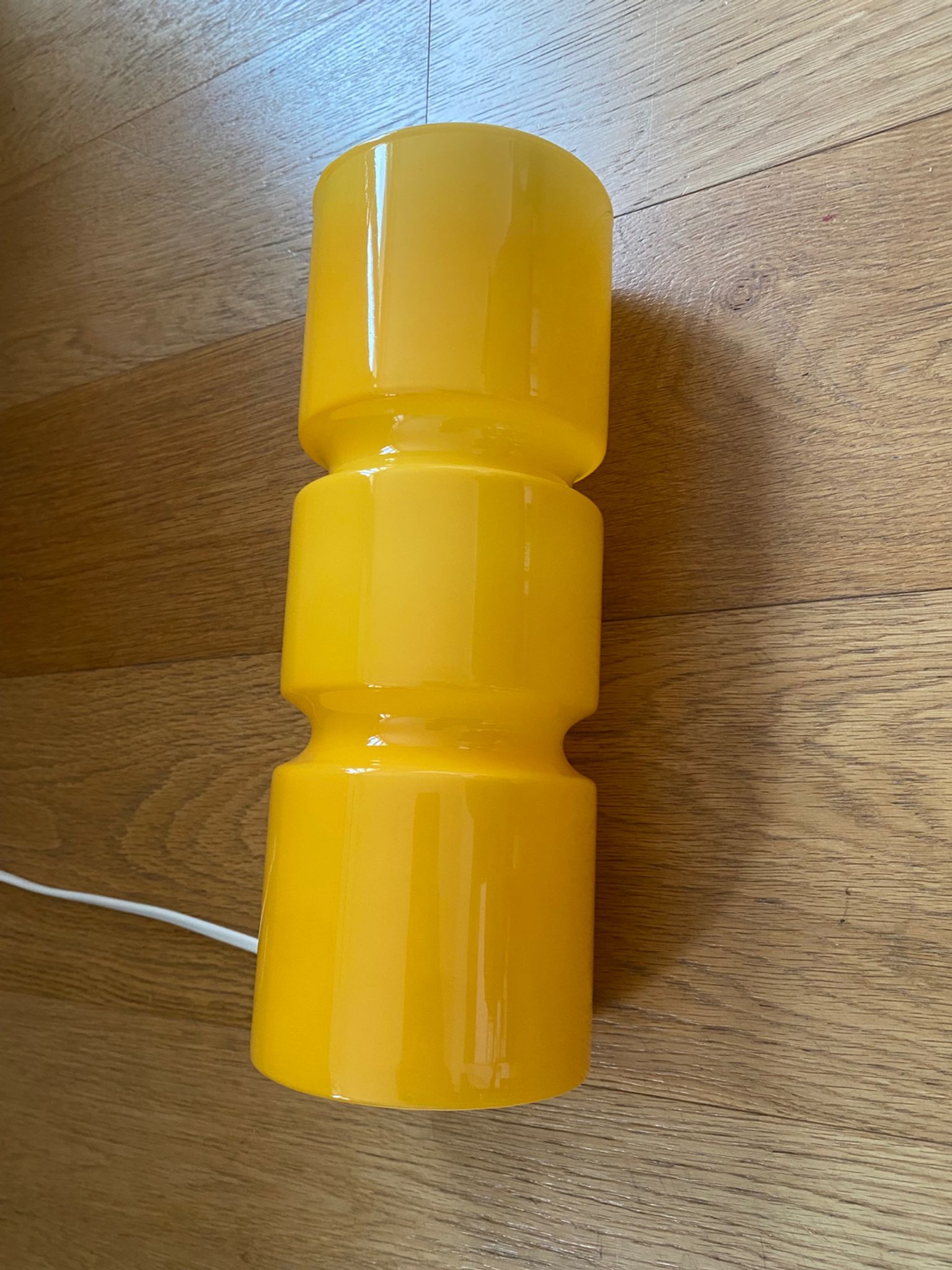 Fitz lamp in yellow glass Habitat vintage cylinder tube lamp