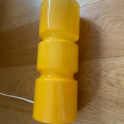 Fitz lamp in yellow glass Habitat vintage cylinder tube lamp
