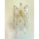 Contemporary Transparent “Poliedri” Murano Glass Gold Wall Sconce in Venini