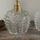 Set of two vintage electric chiseled glass handhelds