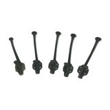 Set of 5 cast iron hooks