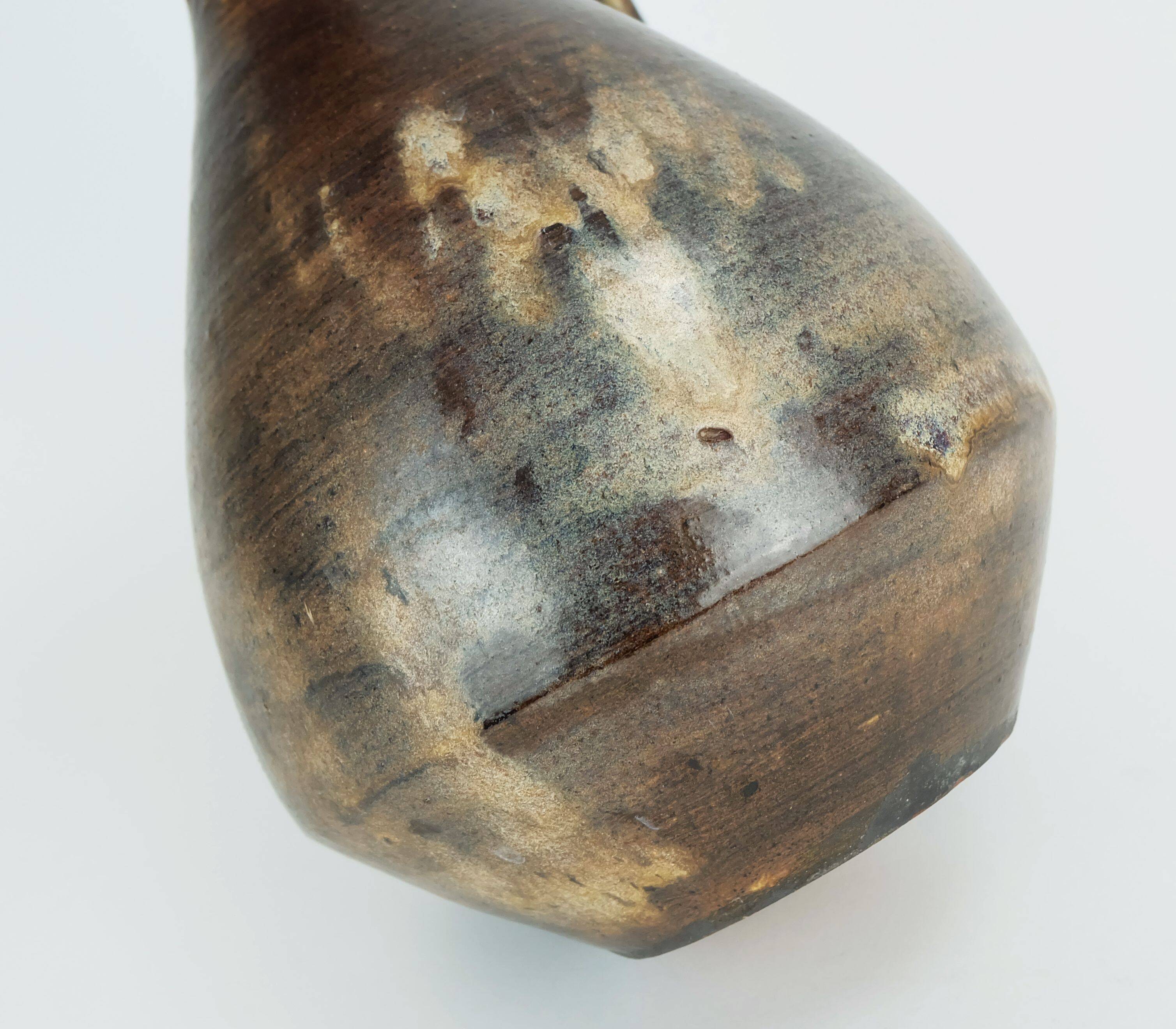 Vase en céramique moderne danoise, poterie d'atelier conny walther, danemark, années 1960-1970