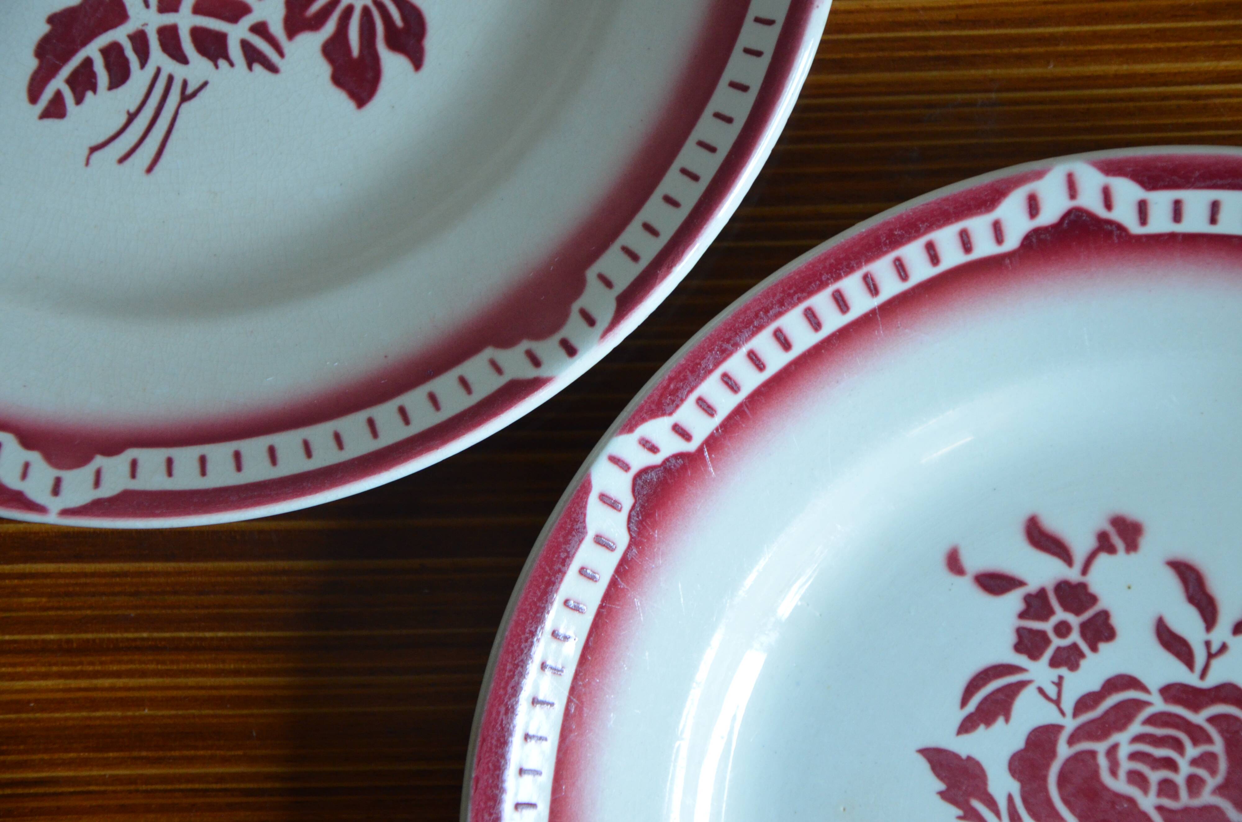 Lot de 2 assiettes Digoin et Sarreguemine, collection cevennes