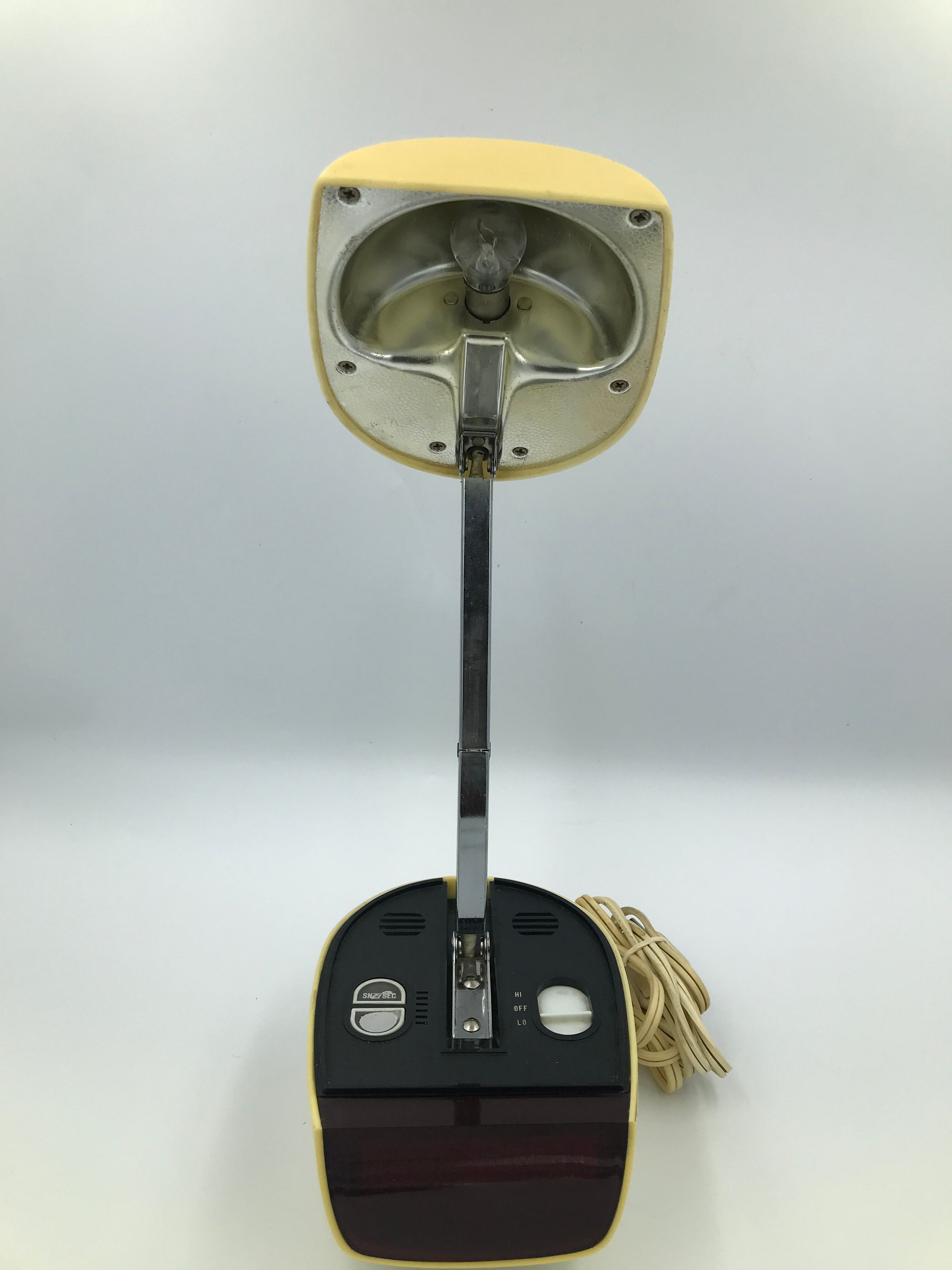 Vintage space age style alarm lamp with articulated arm 60s