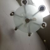 1930 Art deco Metal chandelier Functionalism, Czechoslovakia