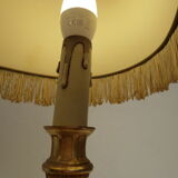 Table lamp and desk in bronze and gilded metal, hot water bottle style