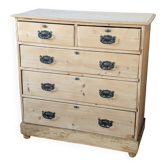 Commode anglaise antique en pin massif
