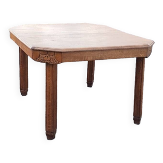 Solid wood art deco table, with extensions