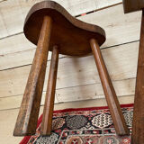 Pair of vintage brutalist tripod stools 50/60