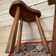 Pair of vintage brutalist tripod stools 50/60