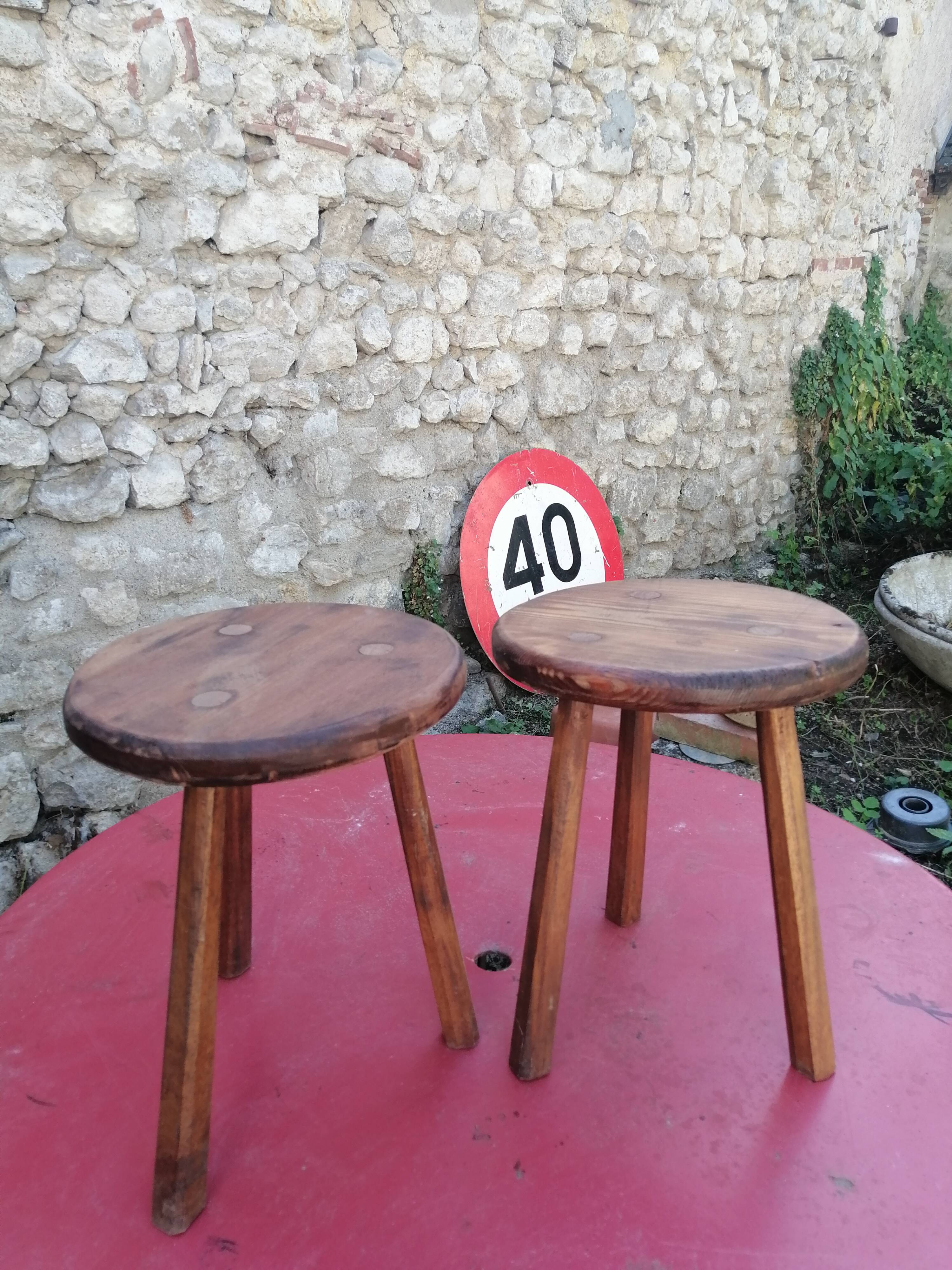 2 antique stools