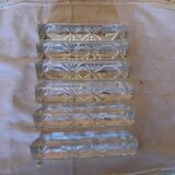 Set of 6 vintage crystal knife rests
