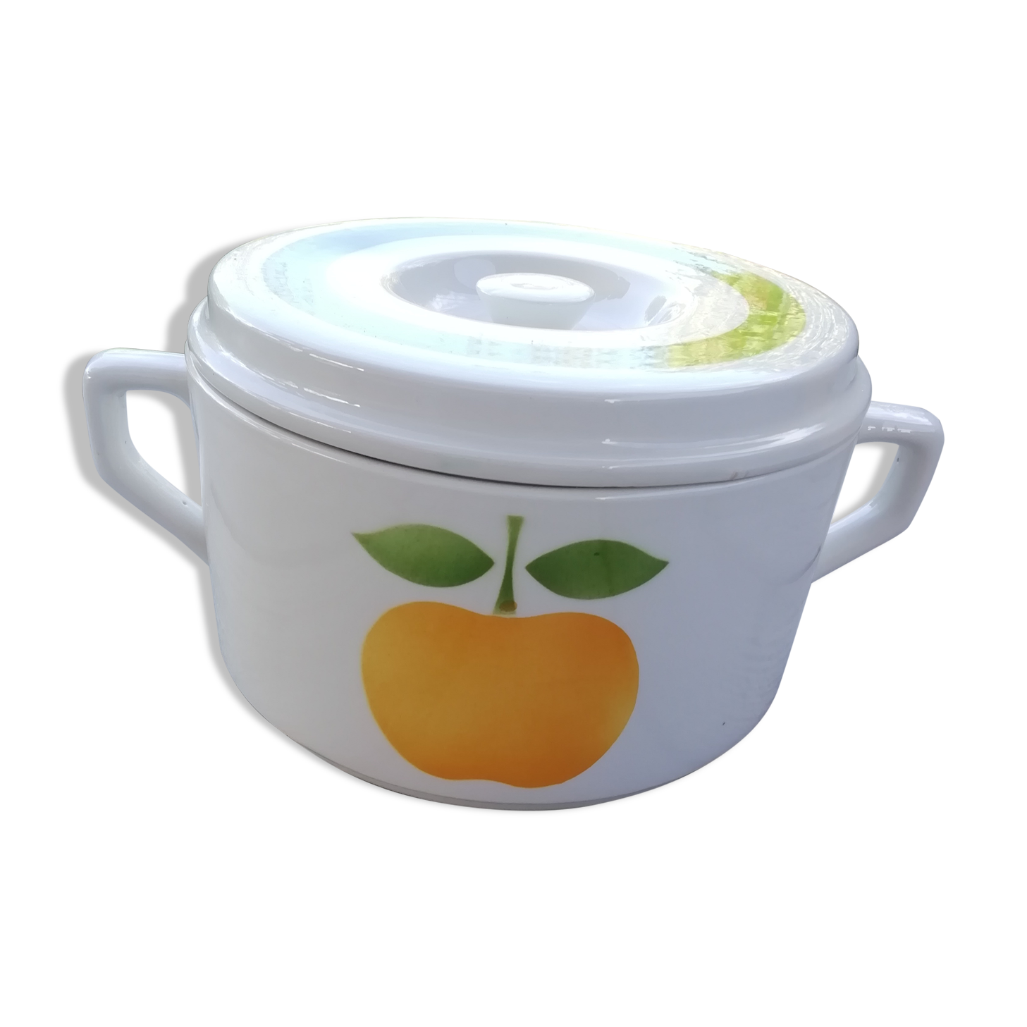 Vegetable soup decorated apple