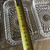 Plat à apéritif Duralex en verre et support chromé