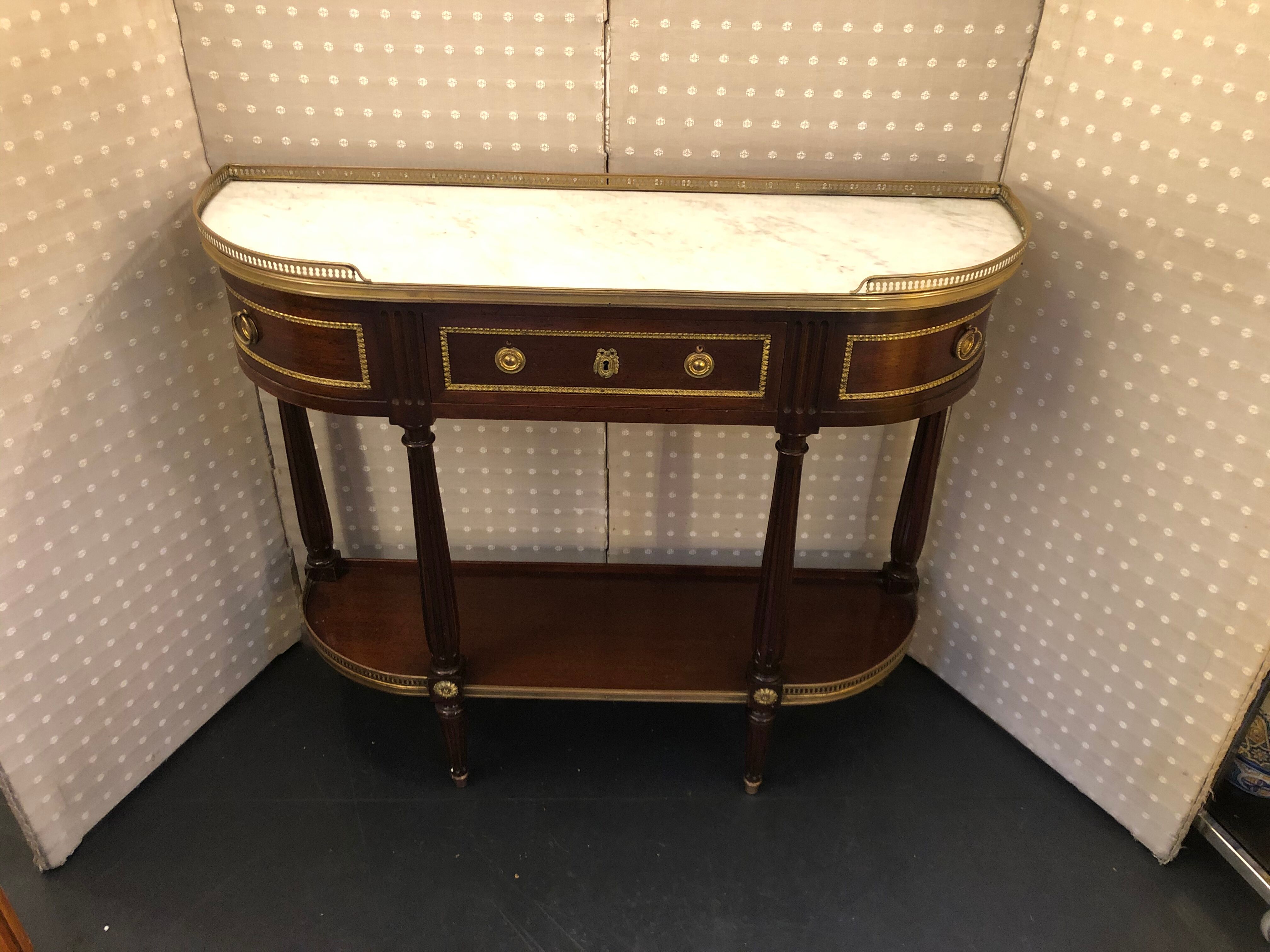 Louis XVI-style mahogany console