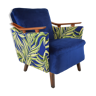 Blue tropical square armchair