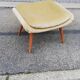 Vintage stool beige fabric