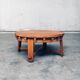 Brutalist Handcrafted Oak Coffee Table, Netherlands, 1950s