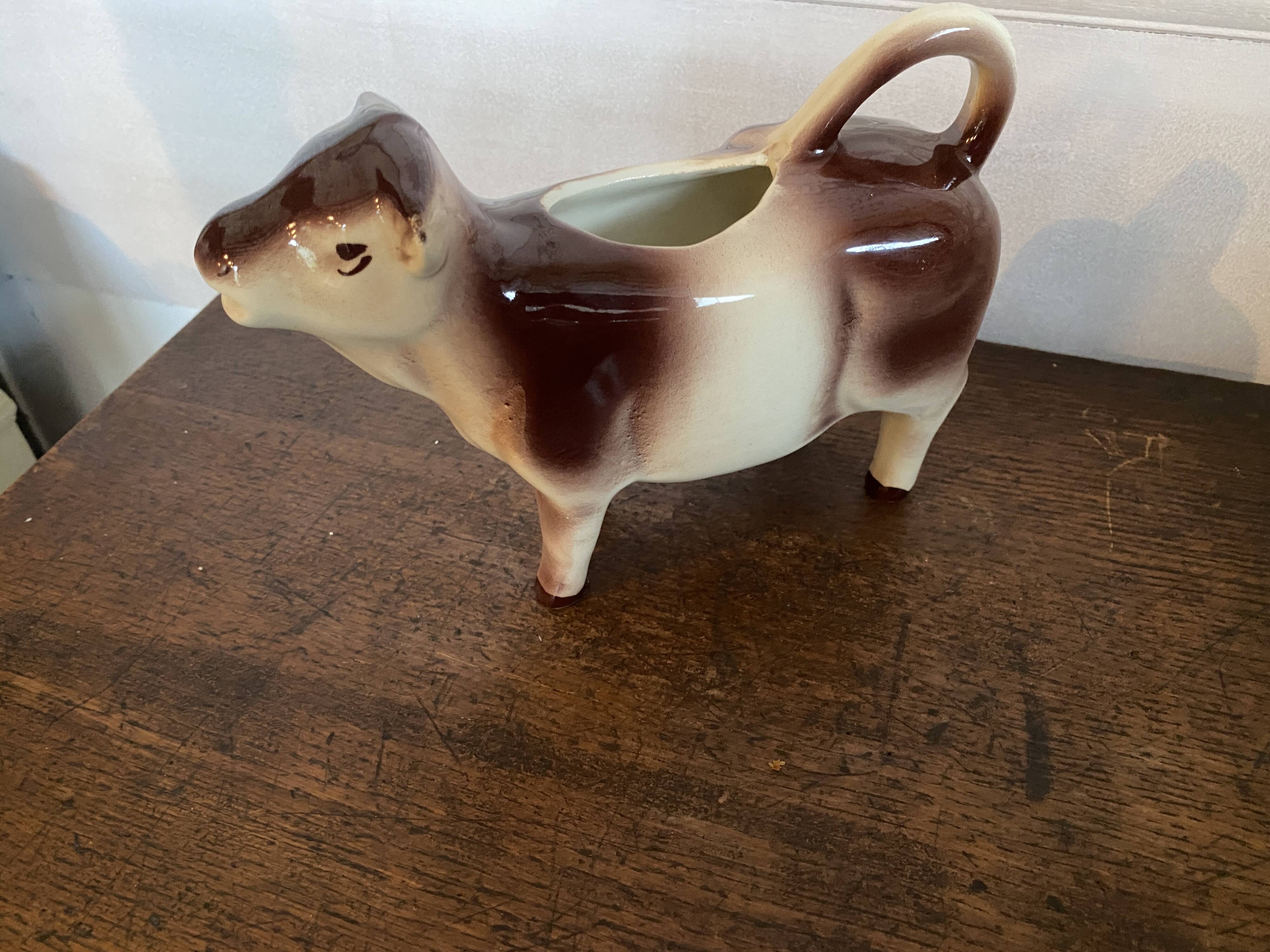 Milk jug - Cow motif - vintage ceramic