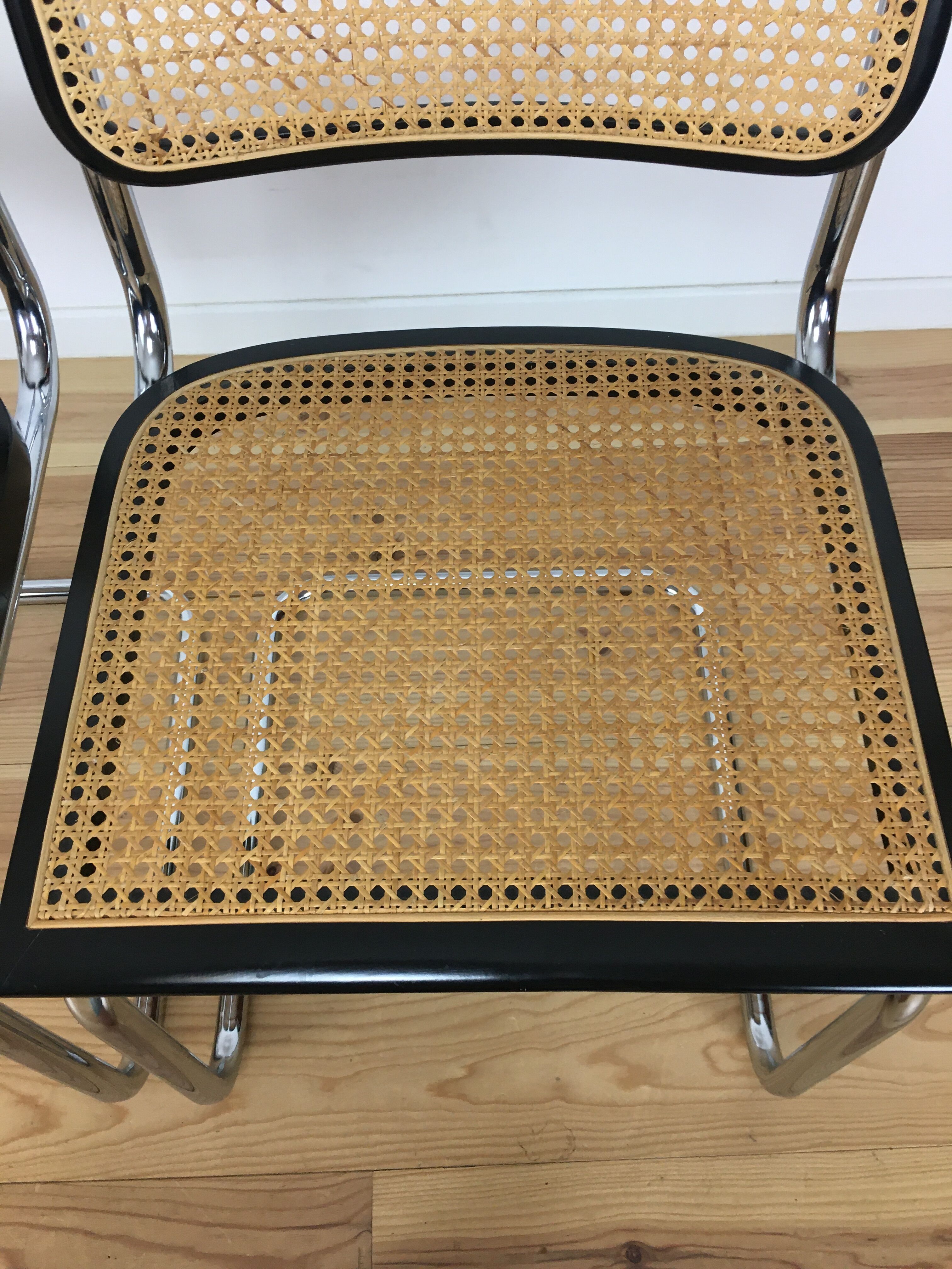 4 chairs Cesca B32 by Marcel Breuer